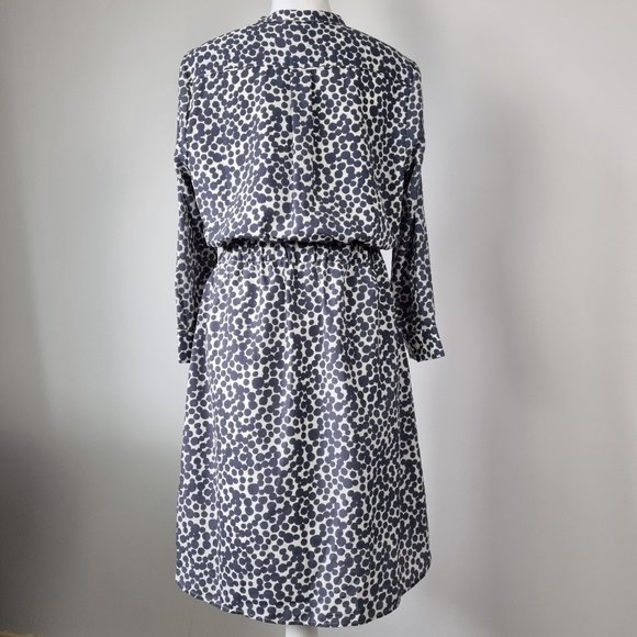 Banana Republic Long-Sleeve Dot-Print Shirt Dress Size M - Picture 5 of 16
